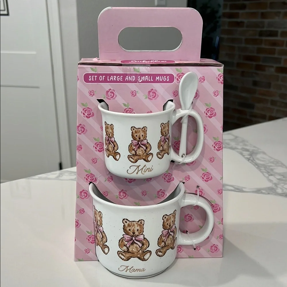 🧸Teddy Bear Mug Set with Spoon